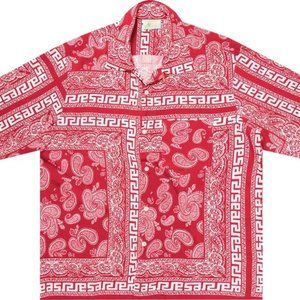 Aries Bandana Print Hawaiian Shortsleeve Shirt - Red